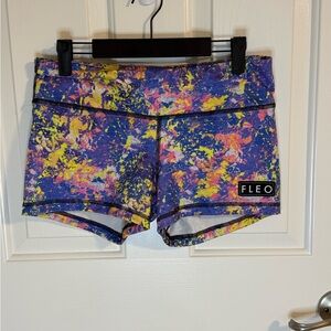 FLEO Women's Colorful Splatter 3.25” Shorts